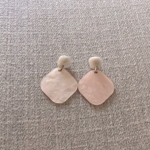 Pink/White Statement Earrings